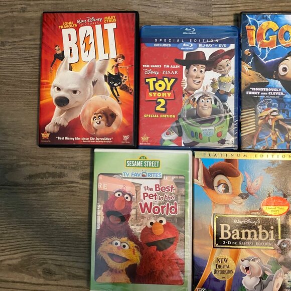 Kids Children Family DVD Lot of 7 Bambi Bolt Toy Story 2 Igor Turtle Reef Etc - Picture 2 of 7
